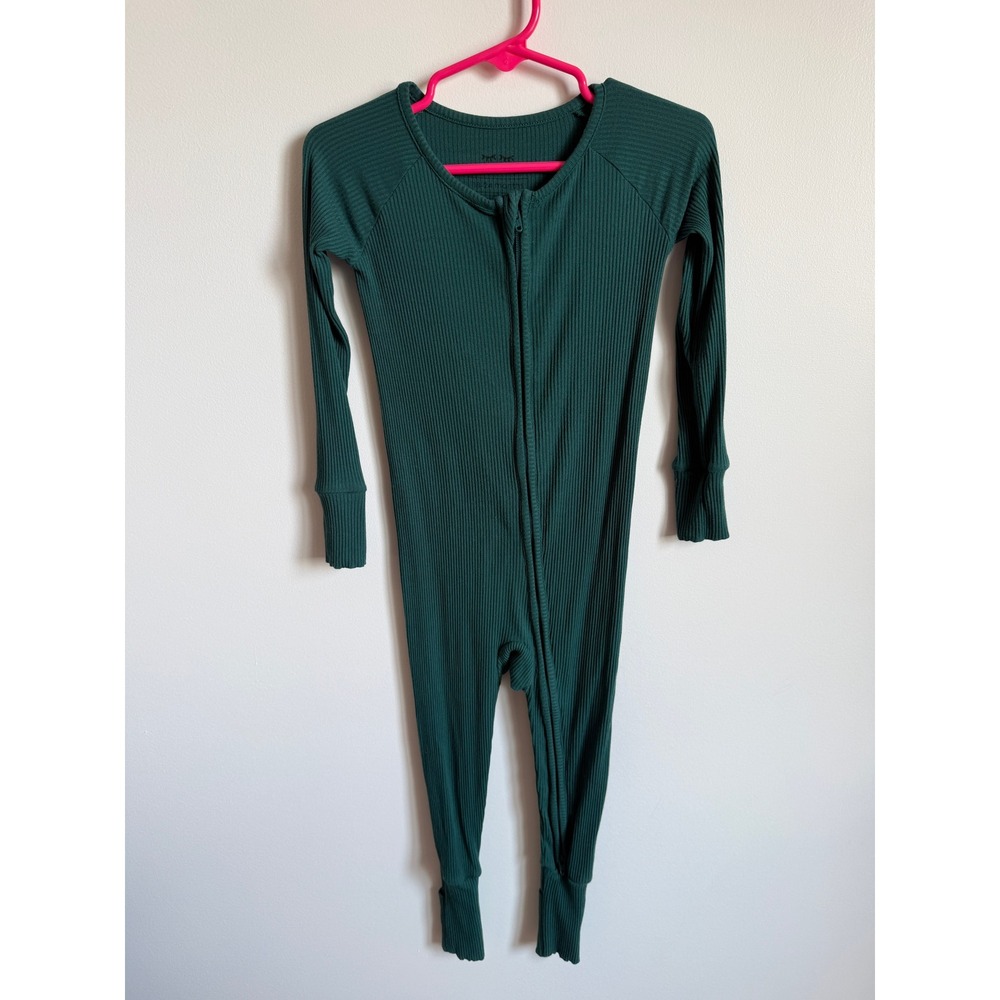 Little Sleepies Green Ribbed Zippy Bamboo 18-24 Months